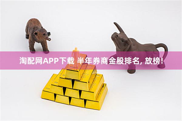 淘配网APP下载 半年券商金股排名, 放榜!