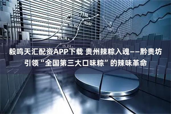 毅鸣天汇配资APP下载 贵州辣粽入魂——黔贵坊引领“全国第三大口味粽”的辣味革命